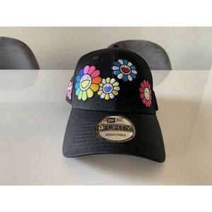 NEW ERA X TAKASHI MURAKAMI FLOWER ALLOVER 9THIRTY HAT BLACK - FAST SHIPPING